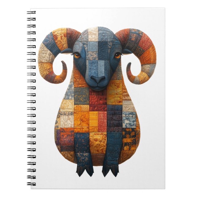 Patchwork Ram Notebook Notizblock (Vorderseite)