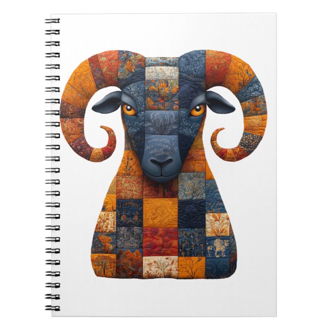 Patchwork Ram Notebook Notizblock (Vorderseite)