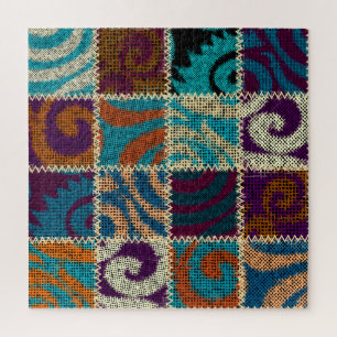 Patchwork-Rauhleinwand-Vintage-Imitation Puzzle