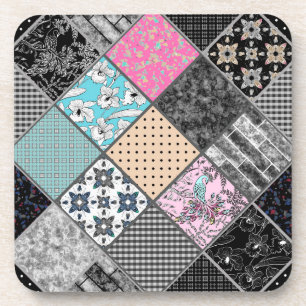 Patchwork-Retro-Farben Patchwork-Quilting Getränkeuntersetzer