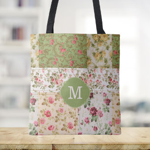 Patchwork-Rose Benutzerdefiniertes Monogramm