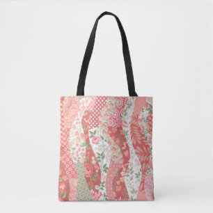 Patchwork-Rose: nahtloses Musterdesign.