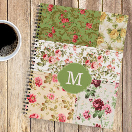 Patchwork-Rosen-Journal Notizbuch mit individuelle