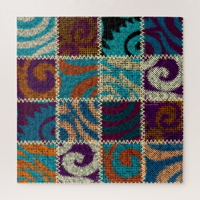 Patchwork Rough Leinwand Vintag Imitation Puzzle (Vertikal)