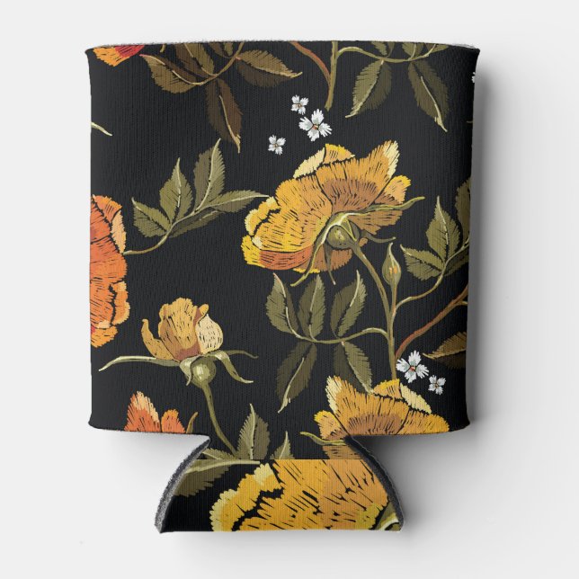 Patchwork Sanft: Handgezeichnetes Design Dosenkühler (Vorderseite)