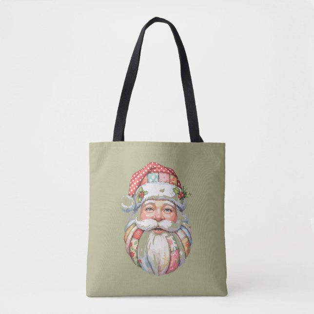 Patchwork Santa Claus Christmas Retro (Vorderseite)