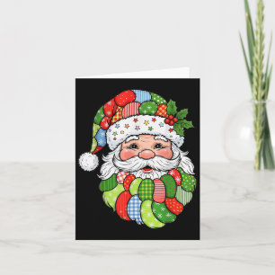 Patchwork Santa Claus Retro Christmas Funny Men Wo Karte