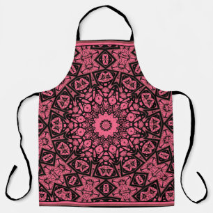 Patchwork-Schal aus rosa und schwarzem Zierschal Schürze