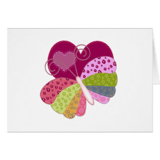Patchwork-Schmetterlings-Herz
