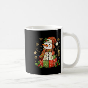 Patchwork-Schneemann Vornehm Weiblich Weihnachten Kaffeetasse