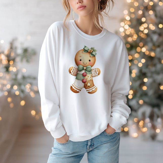 Patchwork-Schneemann-Weihnachten Sweatshirt (Von Creator hochgeladen)