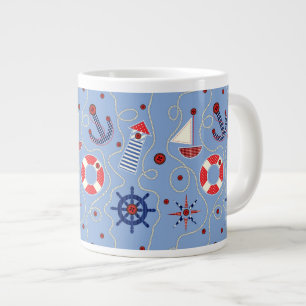 Patchwork-Seeentwurf Jumbo-Tasse