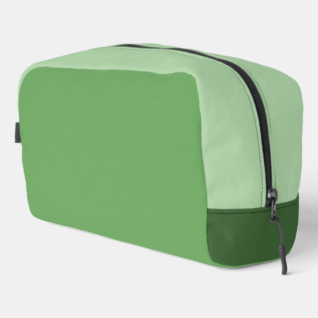 Patchwork Shades of Green Travel ToiletryBag Waschbeutel (Rechte Ecke)