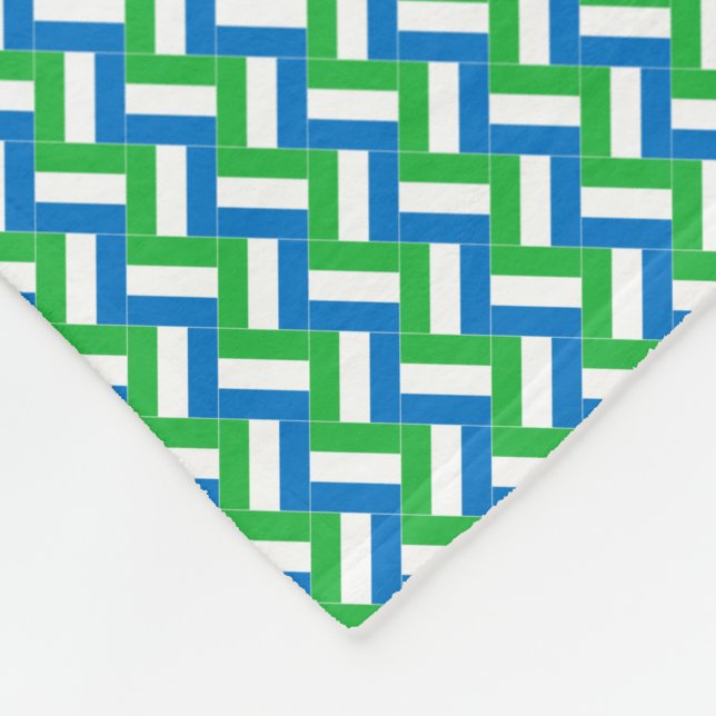 Patchwork Sierra Leone Flag Muster Fleecedecke (Ecke)