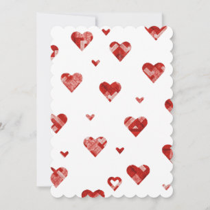 Patchwork Single Herz-Rot Feiertagskarte