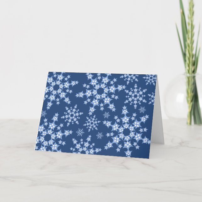 Patchwork Snowflake Blizzard Feiertagskarte (Vorderseite)