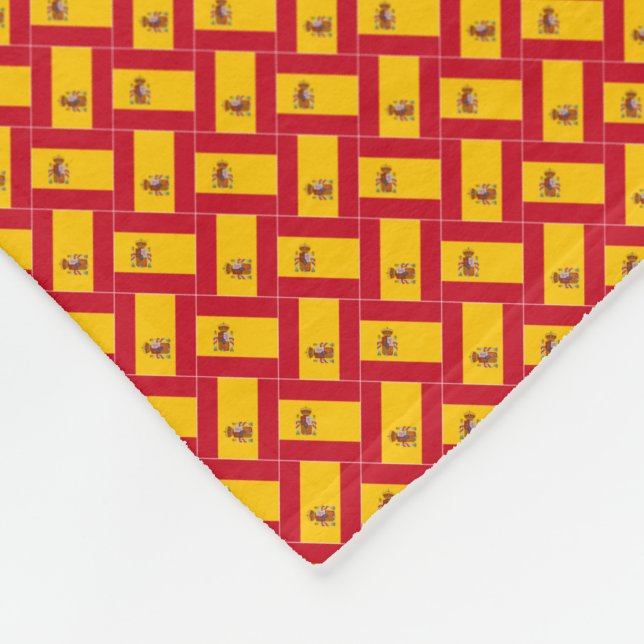 Patchwork Spanien Flaggenmuster Fleecedecke (Ecke)