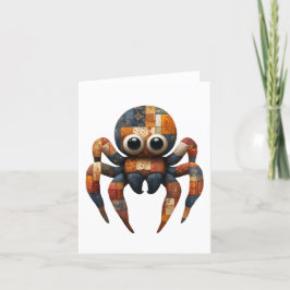 Patchwork Spider Greetings Card Dankeskarte