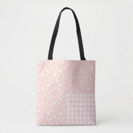 Patchwork Spring Pastell Pink Muster Tote Beutel