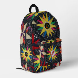 Patchwork Star Quilt Muster Bedruckter Rucksack