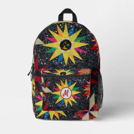 Patchwork Star Quilt Muster Bedruckter Rucksack