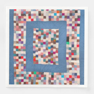 Patchwork-Steppdecke mit zwei Grenzen Serviette
