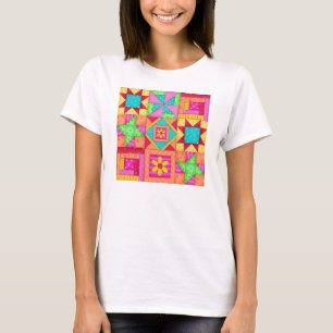 Patchwork-Steppdecken-Block-Kunst-T-Shirt T-Shirt