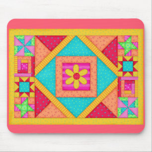 Patchwork-Steppdecken-Kunst Mousepad