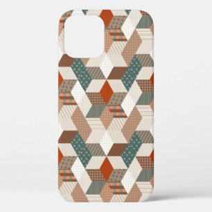 Patchwork-Sterne Vintage Braun Grün Case-Mate iPhone Hülle