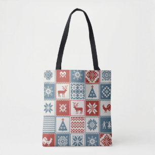 Patchwork-Stil: Weihnachtliches Ornamentmuster