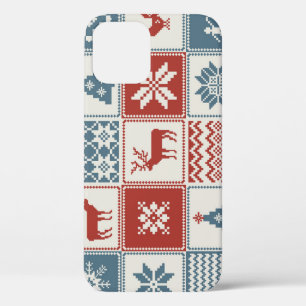 Patchwork-Stil: Weihnachtliches Ornamentmuster Case-Mate iPhone Hülle