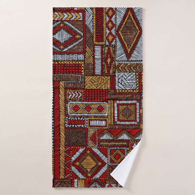 Patchwork Style bestickt Ethnic Print Badehandtuch (Badehandtuch)