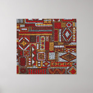 Patchwork Style bestickt Ethnic Print Leinwanddruck