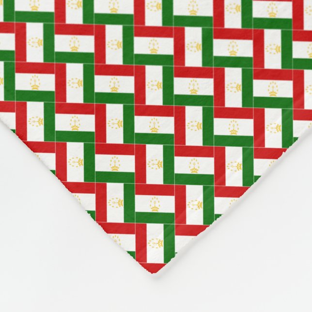 Patchwork Tadschikistan Flag Pattern Fleecedecke (Ecke)
