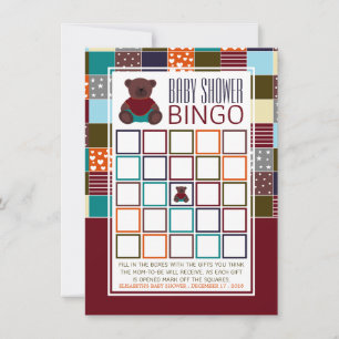 Patchwork Teddy Bear, Babydusche Bingo