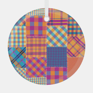 Patchwork Textil: nahtlos Vintages Muster. Ornament Aus Glas
