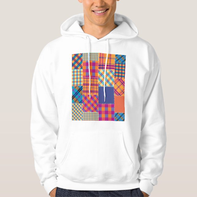 Patchwork-Textil: nahtloses Vintage-Muster. Hoodie (Vorderseite)