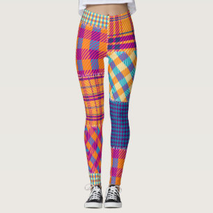 Patchwork-Textil: nahtloses Vintage-Muster. Leggings