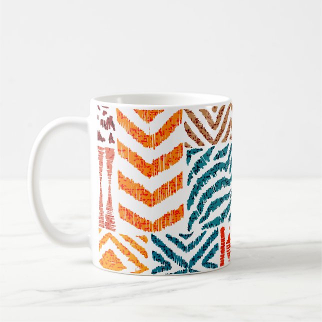 Patchwork Texturen: HandGezeichnet Tierdrucke Kaffeetasse (Links)