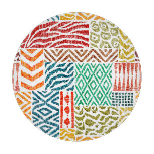 Patchwork Texturen: HandGezeichnet Tierdrucke Schneidebrett