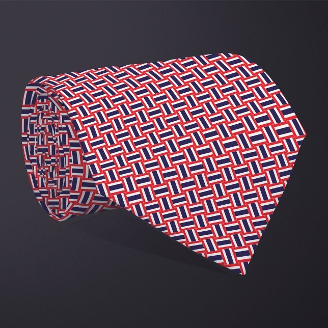 Patchwork Thailand Flag Pattern Krawatte (Von Creator hochgeladen)
