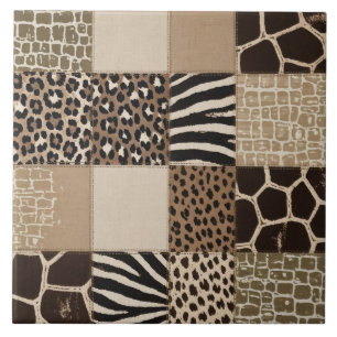 Patchwork-Tierprint Fliese