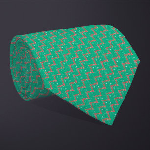 Patchwork Turkmenistans Flaggenmuster Krawatte