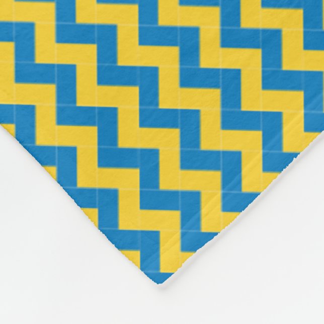 Patchwork Ukraine Flaggenmuster Fleecedecke (Ecke)