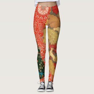 Patchwork Vintage Style Quilt Art Leggings