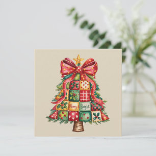 Patchwork Weihnachtsbaum Coquette Xmas Tree Feiertagskarte