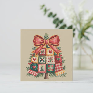 Patchwork Weihnachtsbaum Coquette Xmas Urlaub Feiertagskarte