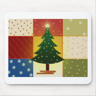 Patchwork-Weihnachtsbaum Mousepad