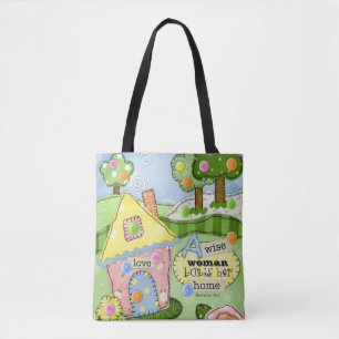 "Patchwork-Wiesen-" Hütten-Taschen-Tasche mit