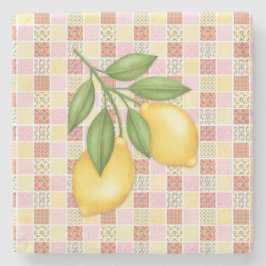 Patchwork Zitrone Steinuntersetzer